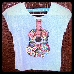 Adorable girls guitar top perfect for spring!
